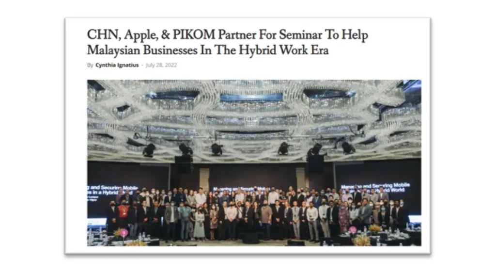 Business Today wrote an article about how CHN hold Seminar to Help Business in the Hybrid Work Era
