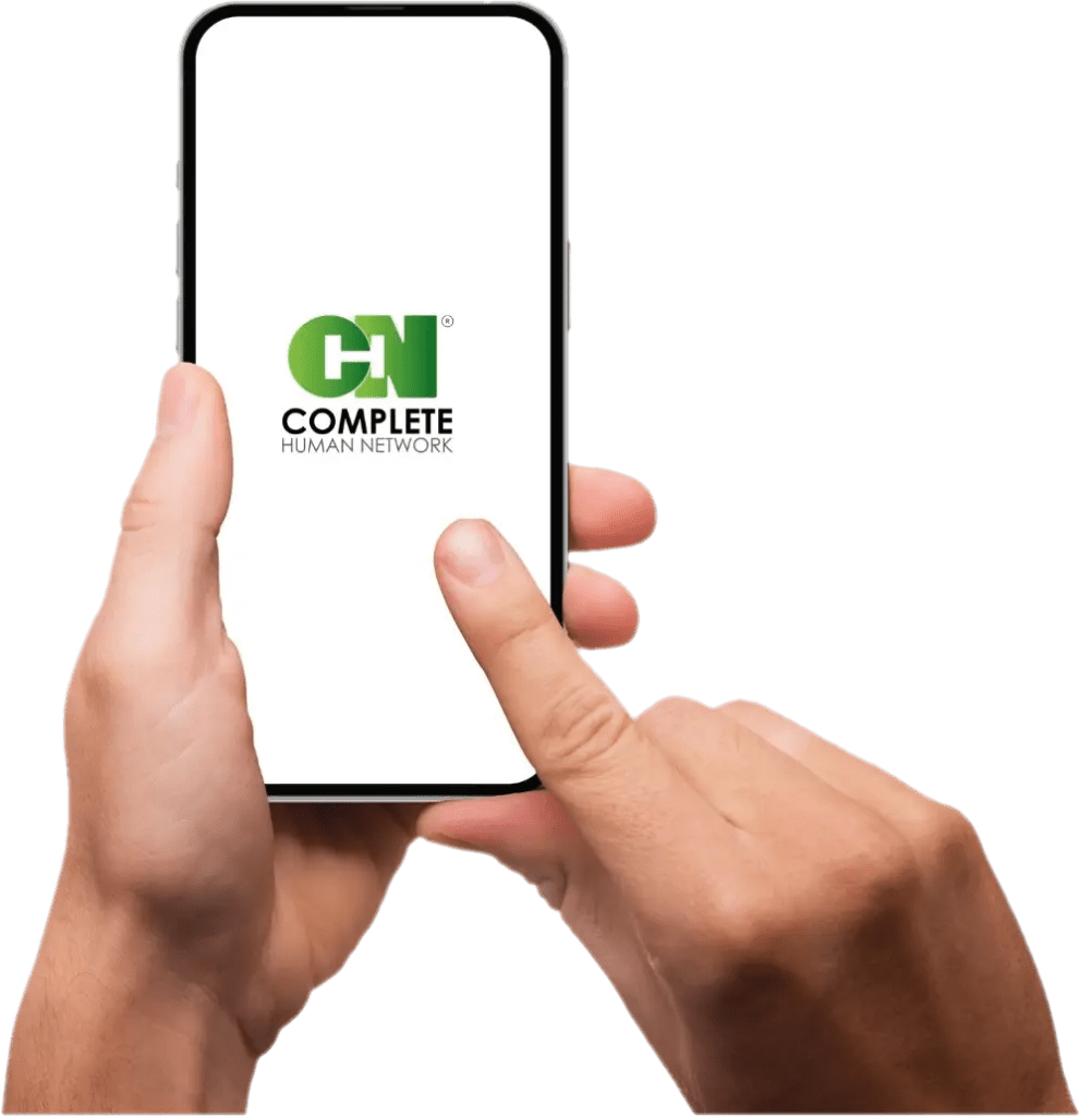 A hand using an iphone