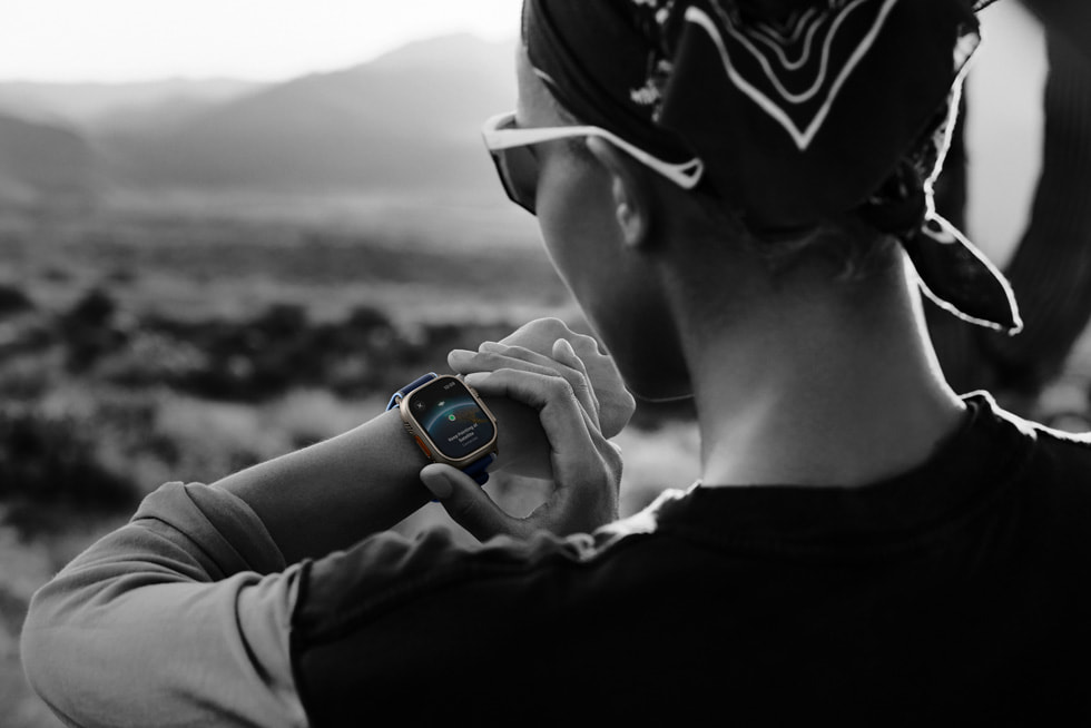 a woman wearing latest apple watch ultra 3