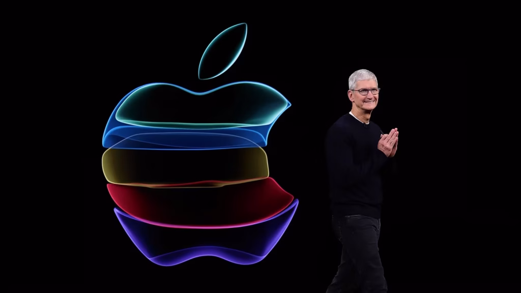 tim cook on stage
