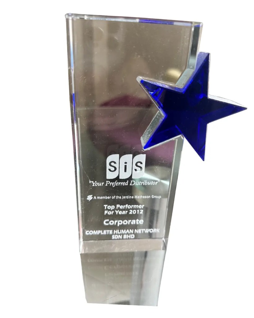 top performer of the year 2012 trophy to complete human network